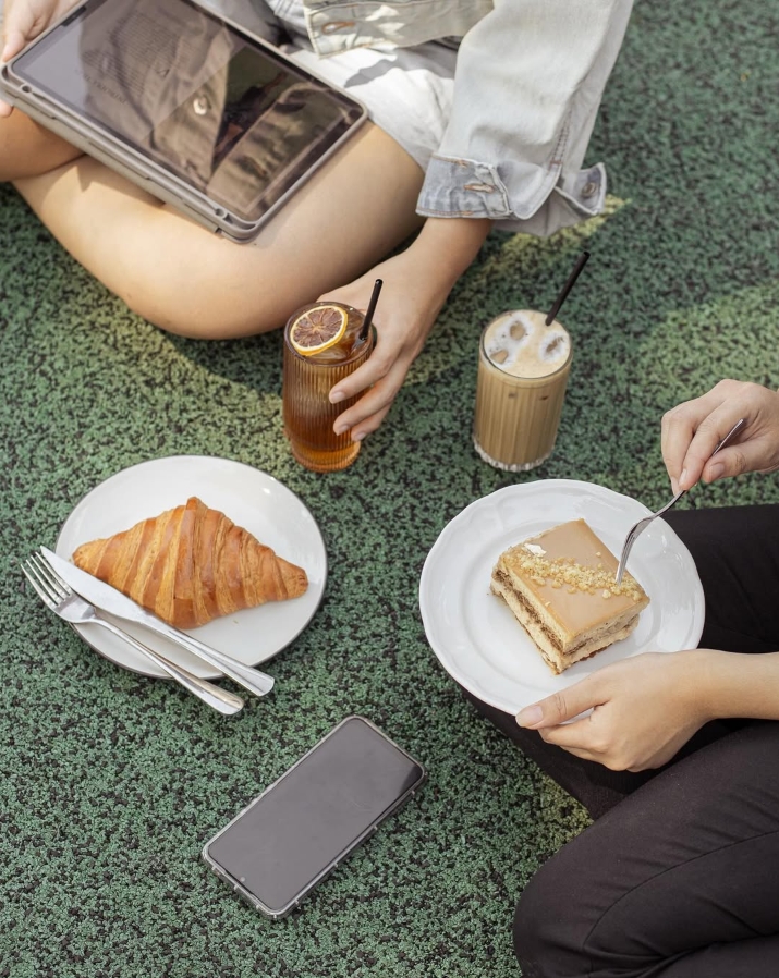 Pastry, dessert and coffee at Gloomy Patisserie & Gelato